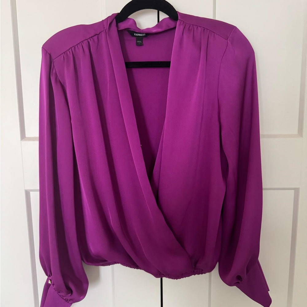 Lush Women's Purple Wrap Top